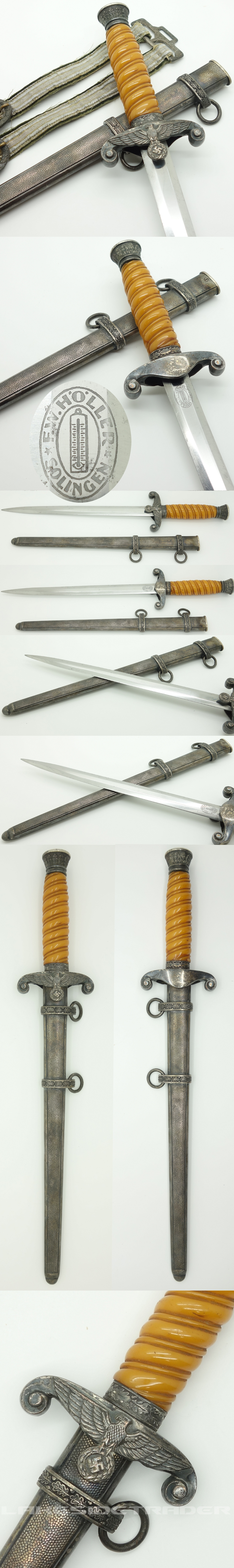 Army Dagger by Höller w Hangers