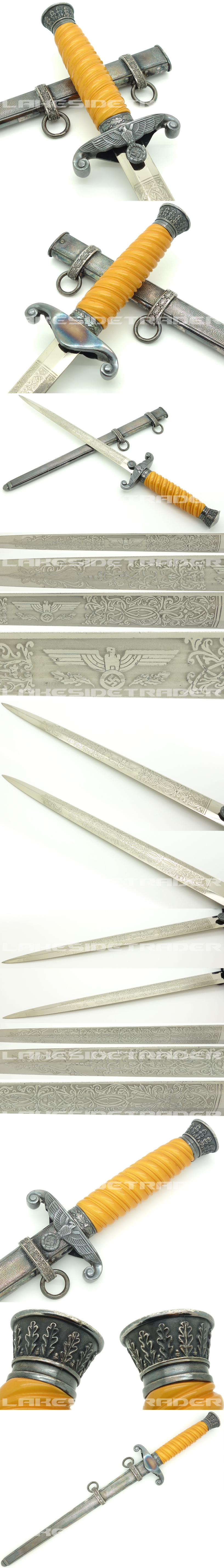 Emil Voos Etched Blade - Army Dagger 