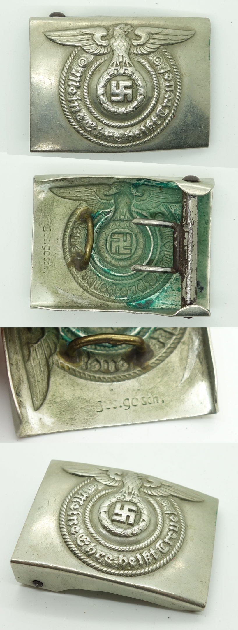 Early SS EM Belt Buckle by O&C