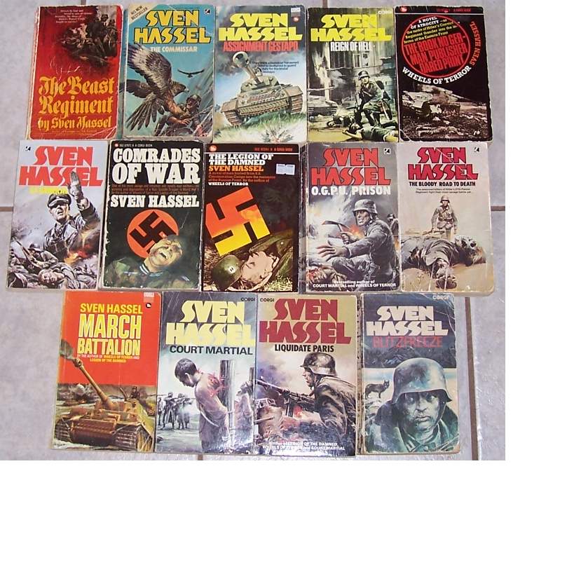 Set of 14 German combat action novels by Sven Hassel | Lakesidetrader