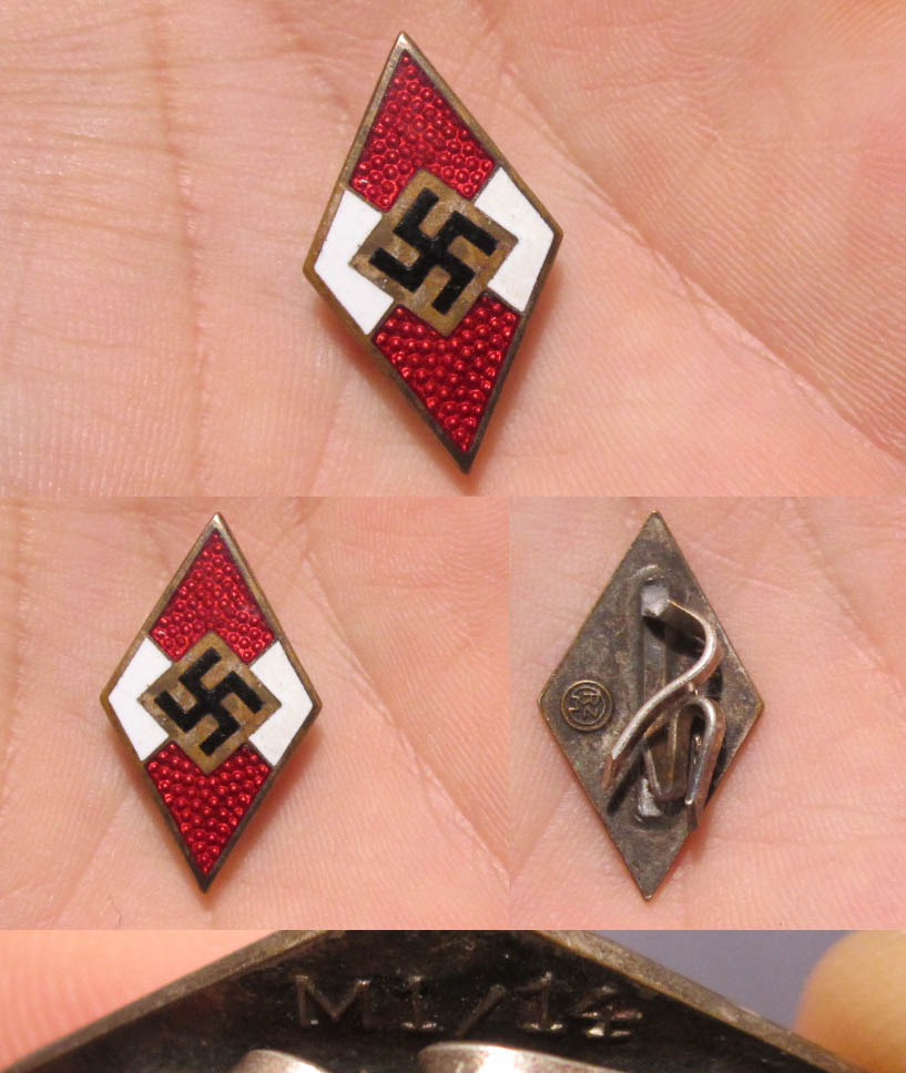 Hitler Youth Leader Cap Badge