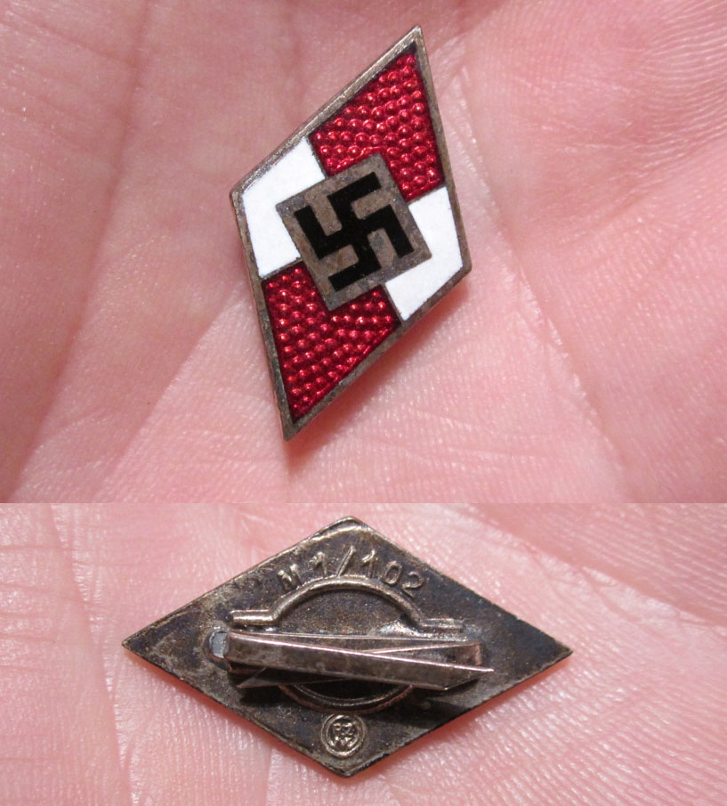 Hitler Youth Leader Cap Badge