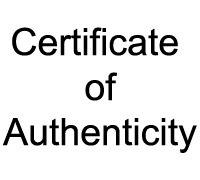 Certificate of Authenticity