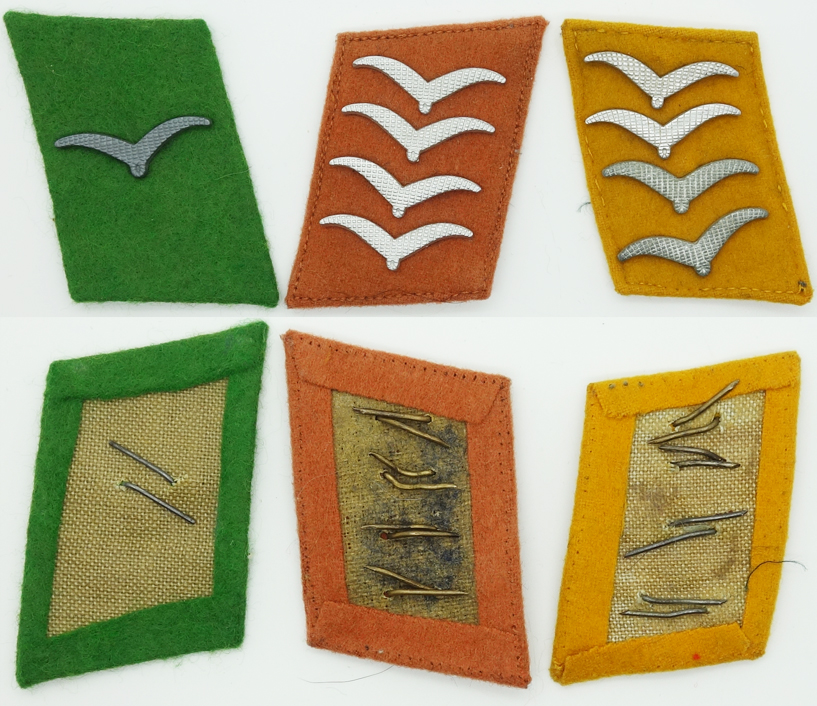 3 Luftwaffe Collar Tabs