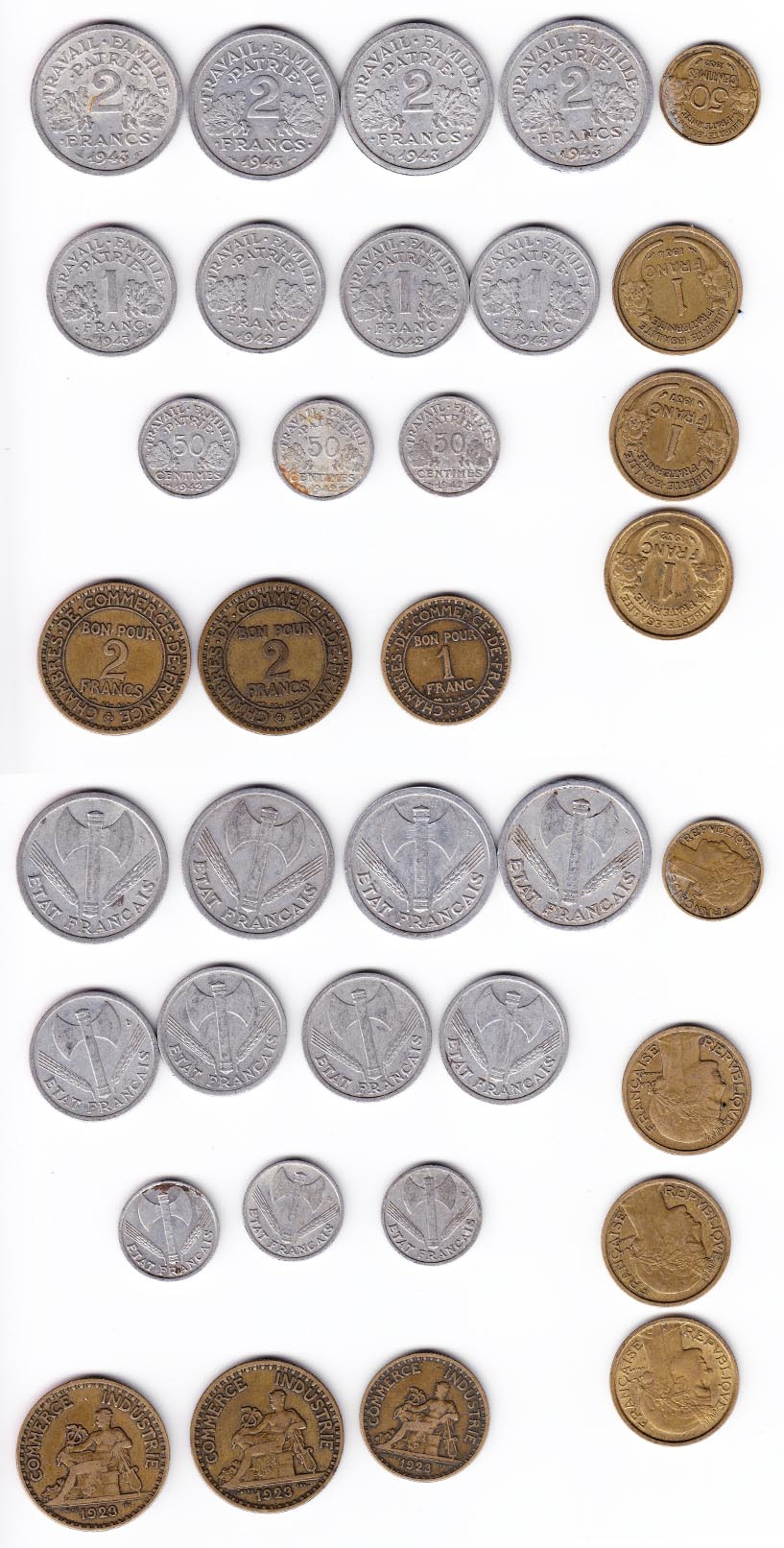 French War Time Coin Grouping