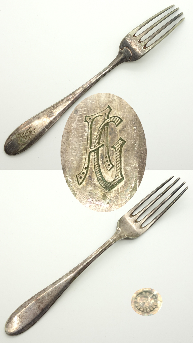 Jeweler Engraved Silver Fork