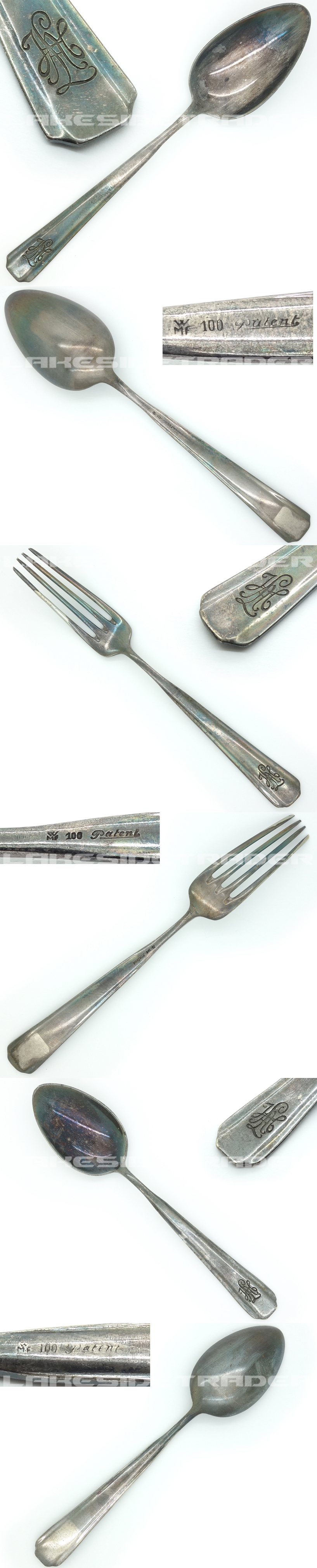 Three Piece Leibstandarte SS Adolf Hitler Cutlery Set