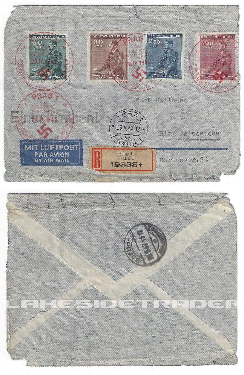 Hitler-head Stamps/Envelope