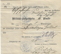 WWI Imperial German Military Leave Documents