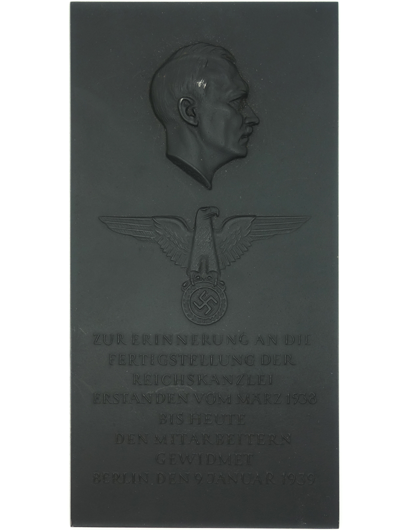 Reich Chancellery Presentation Plaque 1938