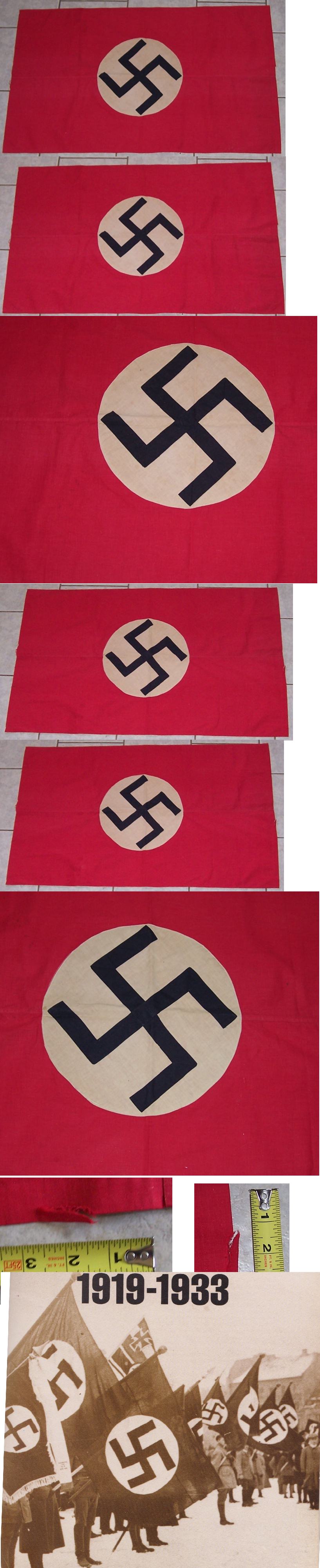 Very Early NSDAP 2 sided Party Banner/Flag