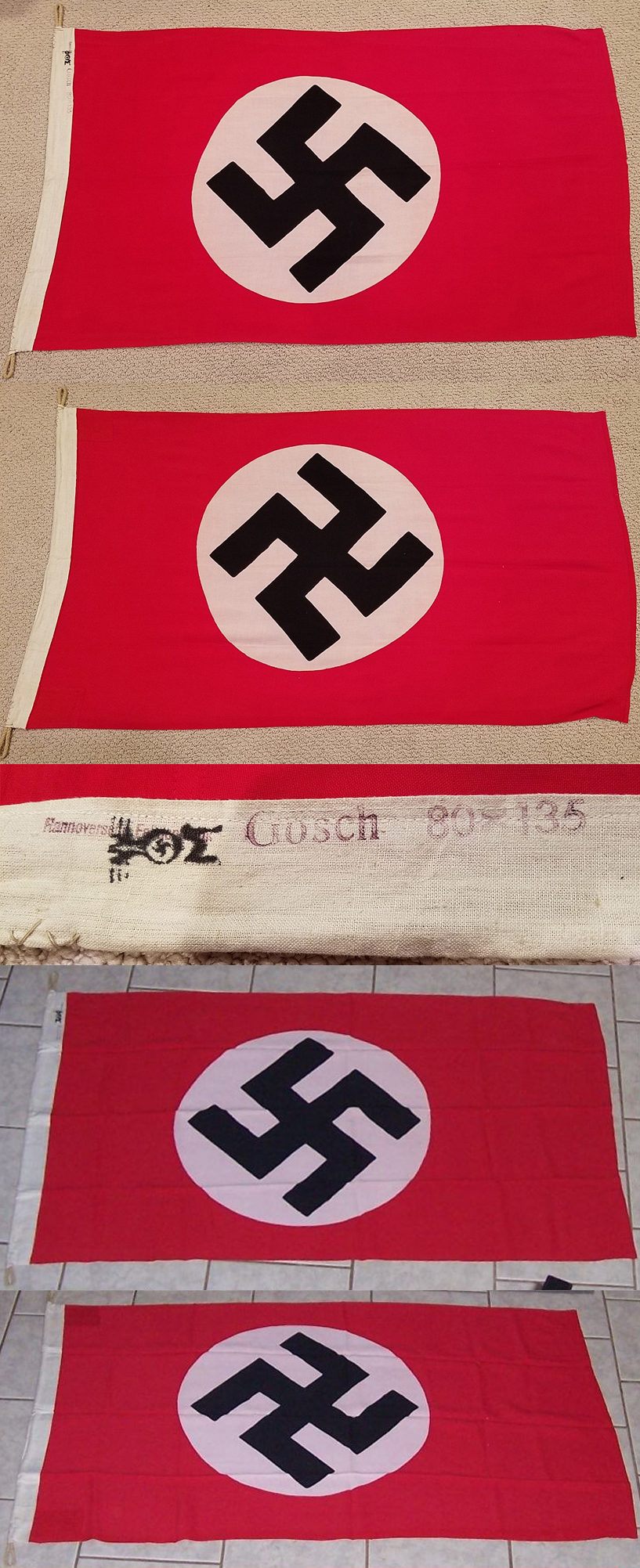 Marine Marked NSDAP Party Flag 80 x 135