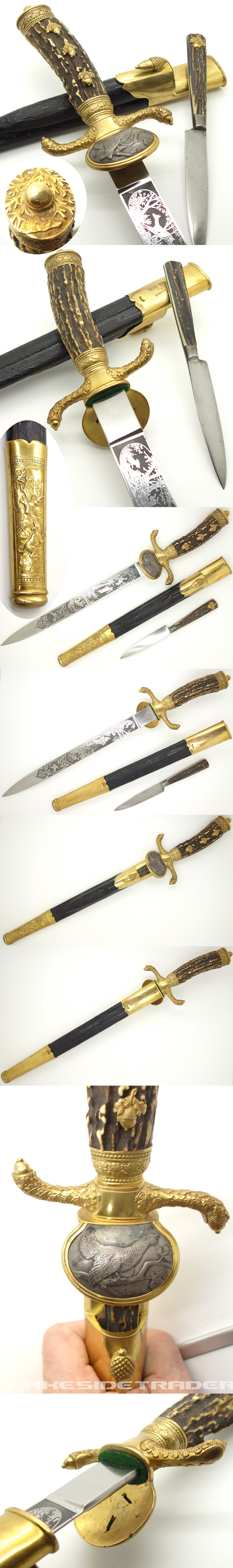 Deluxe Hunting Dagger by Eickhorn w Skinner