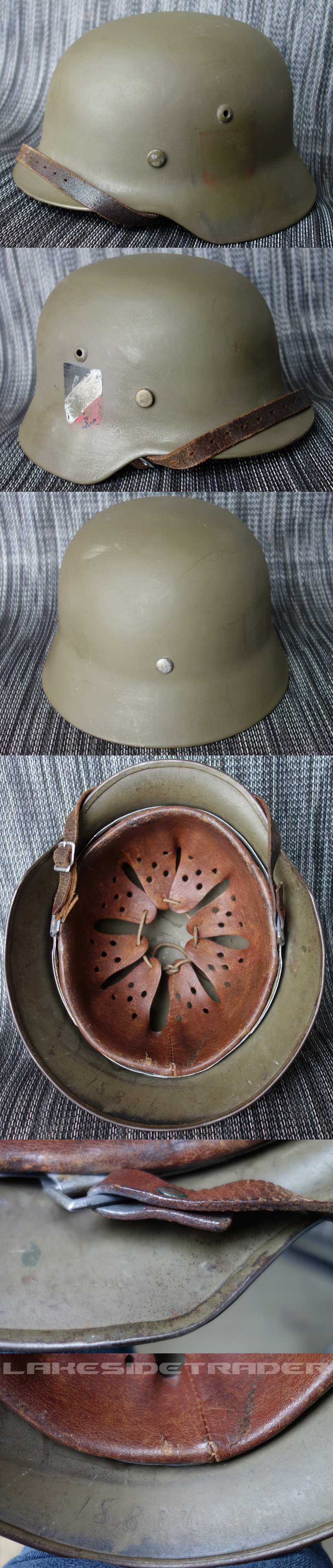 Restored M35 ET66 Shell Army Helmet