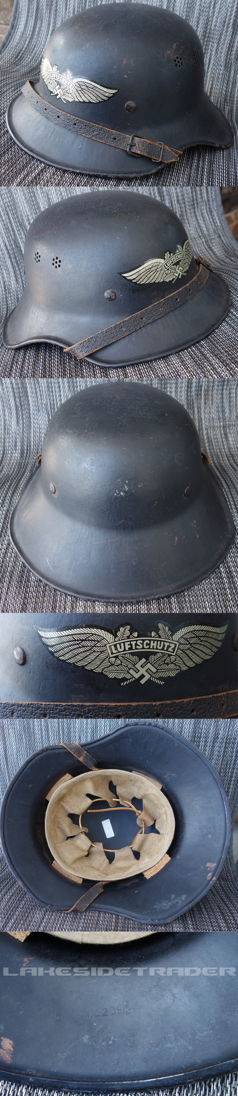 One piece Luftshutz Gladiator style Helmet