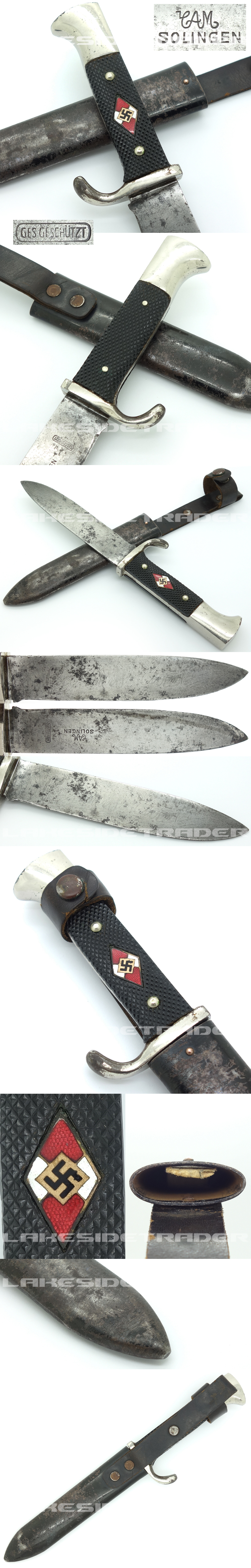 Earliest Hitler Youth Knife by CAM