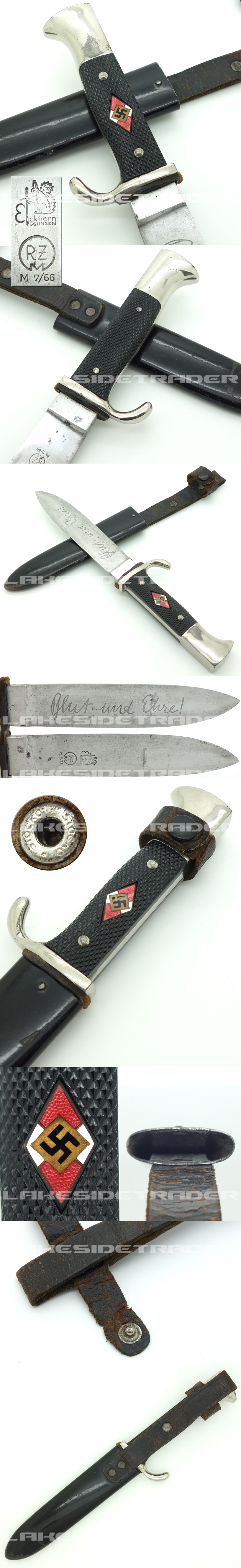 Transitional Hitler Youth Knife by Eickhorn