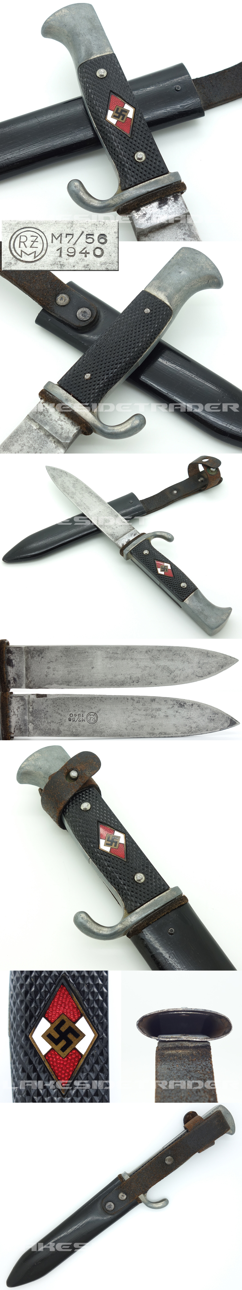 Hitler Youth Knife by RZM M7/56 1940