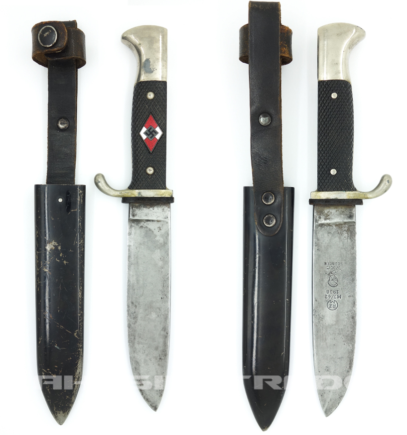 Transitional Hitler Youth Knife by WKC 1938