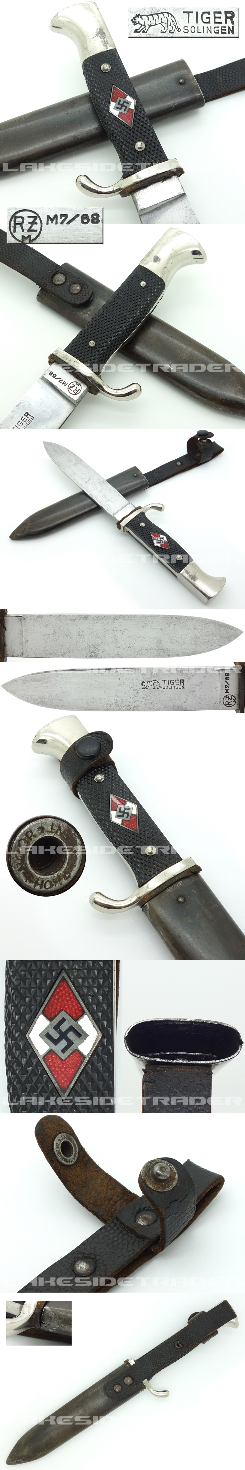 Transitional Hitler Youth Knife by Tiger