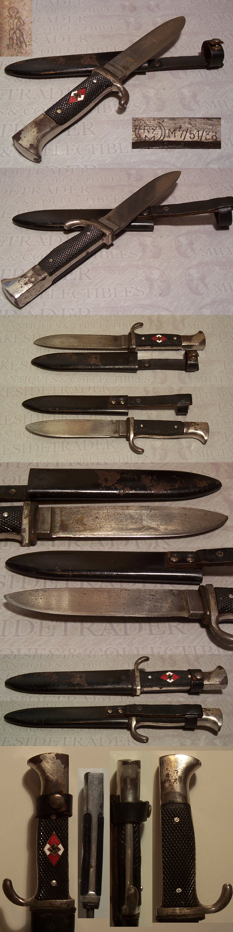 Transitional Anton Wingen, Jr. HJ Dagger  1938 