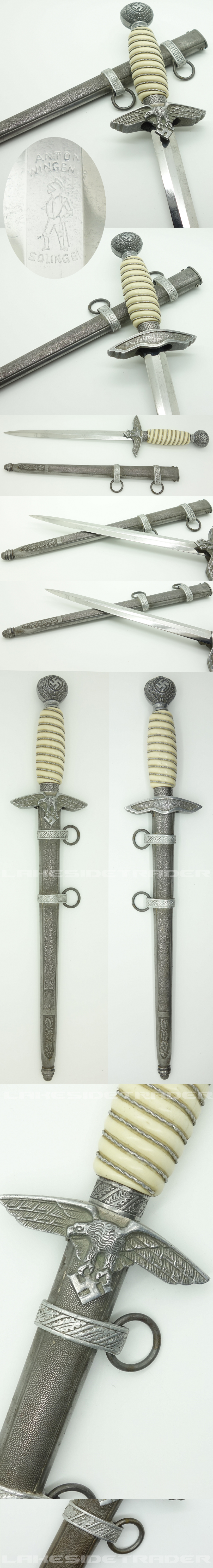 Bone 2nd Model Luftwaffe Dagger by A. Wingen