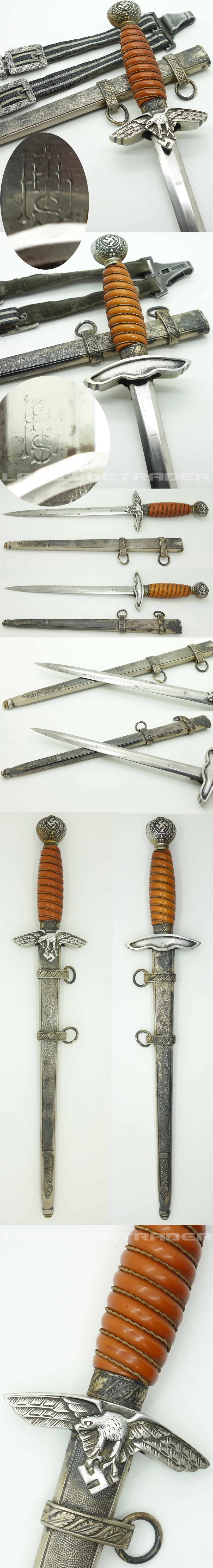 2nd Model Luftwaffe Dagger by Horster w Hangers