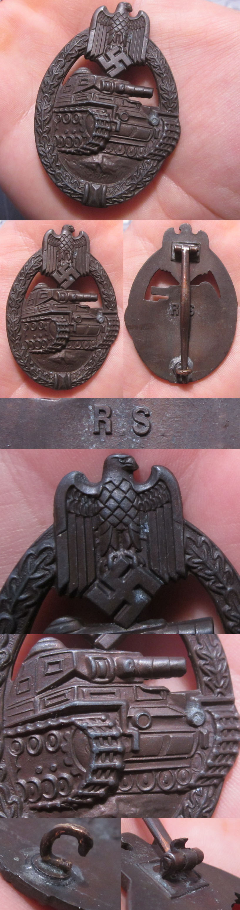 Bronze Panzer Assault Badge by R.S.