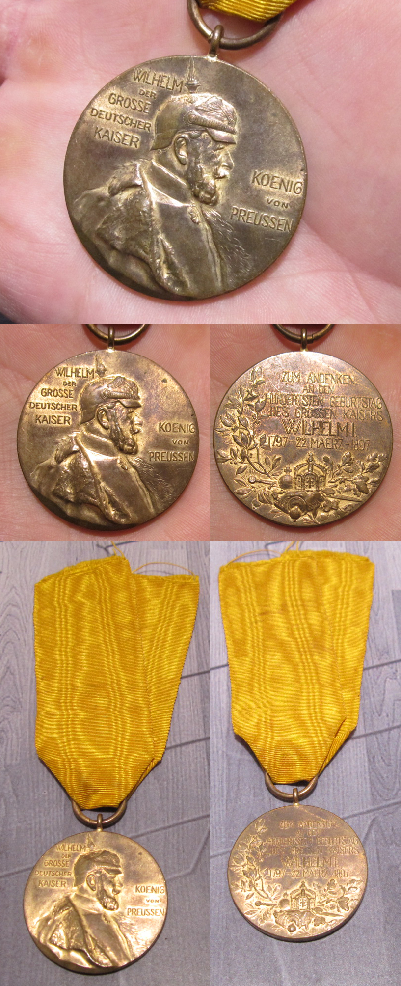 Imperial Kaiser Wilhelm I Centenary Medal