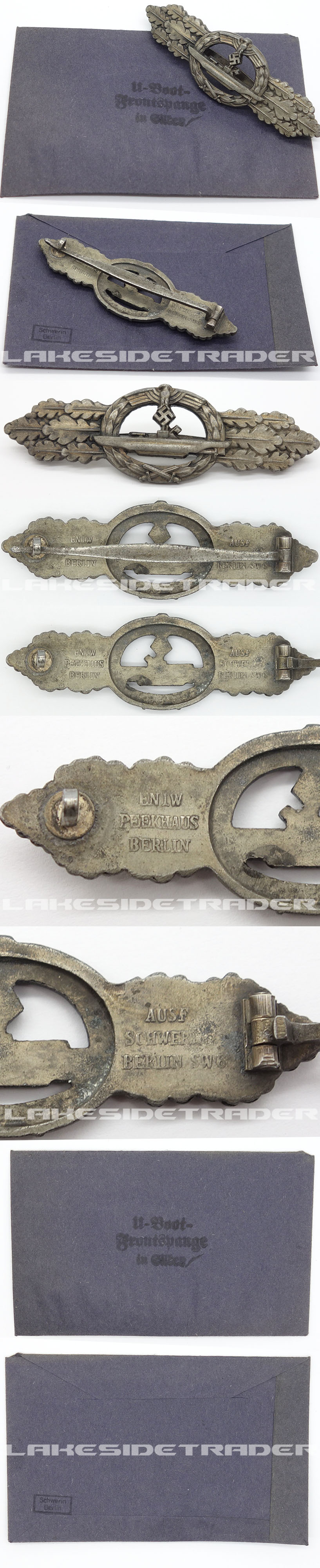U-boat Front Clasp in Silver_Badges_WW2 German Awards_WW2 German