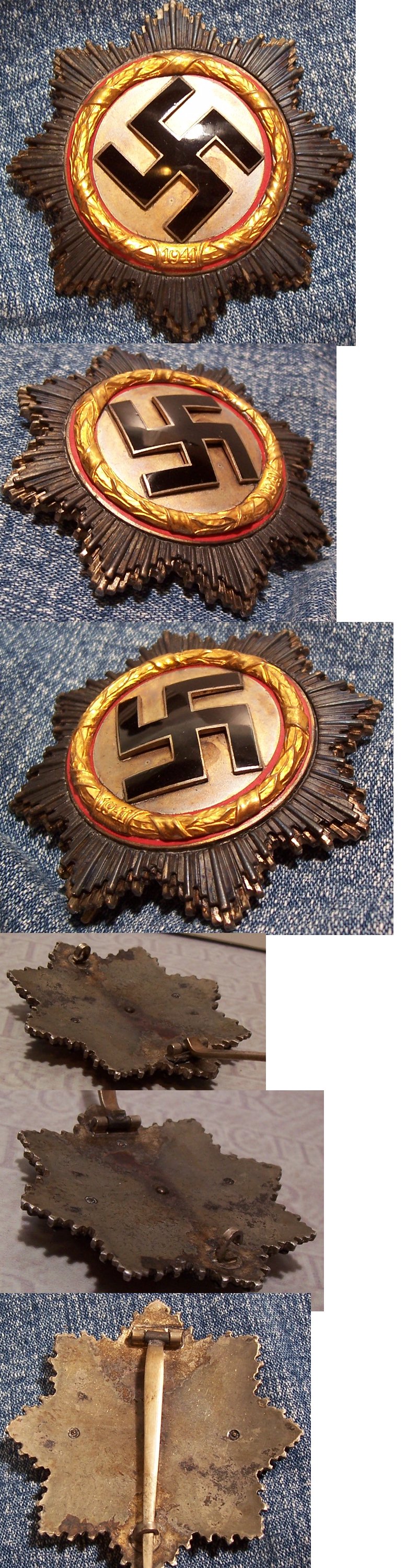 Cased 2nd Model Unmarked German Cross in Gold by Juncker