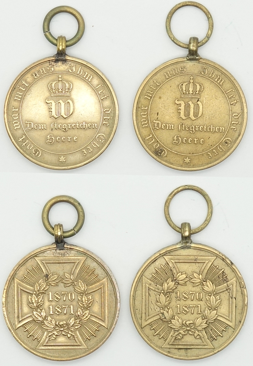 2 War Commemorative Medals of 1870/71