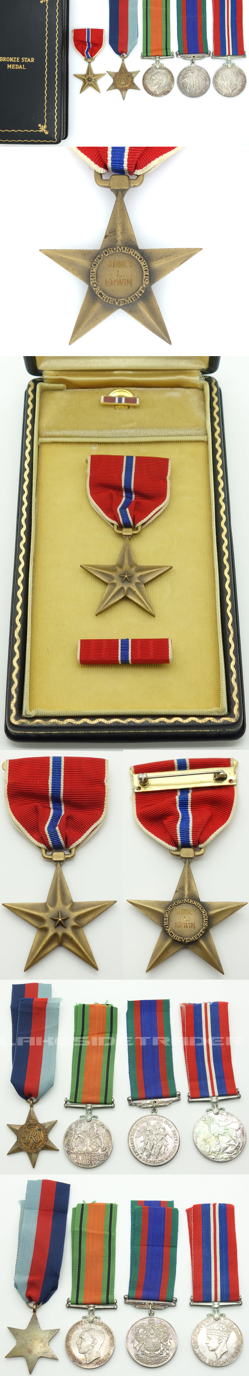 Canada - Named U.S. Bronze Star 5pc Medal Group