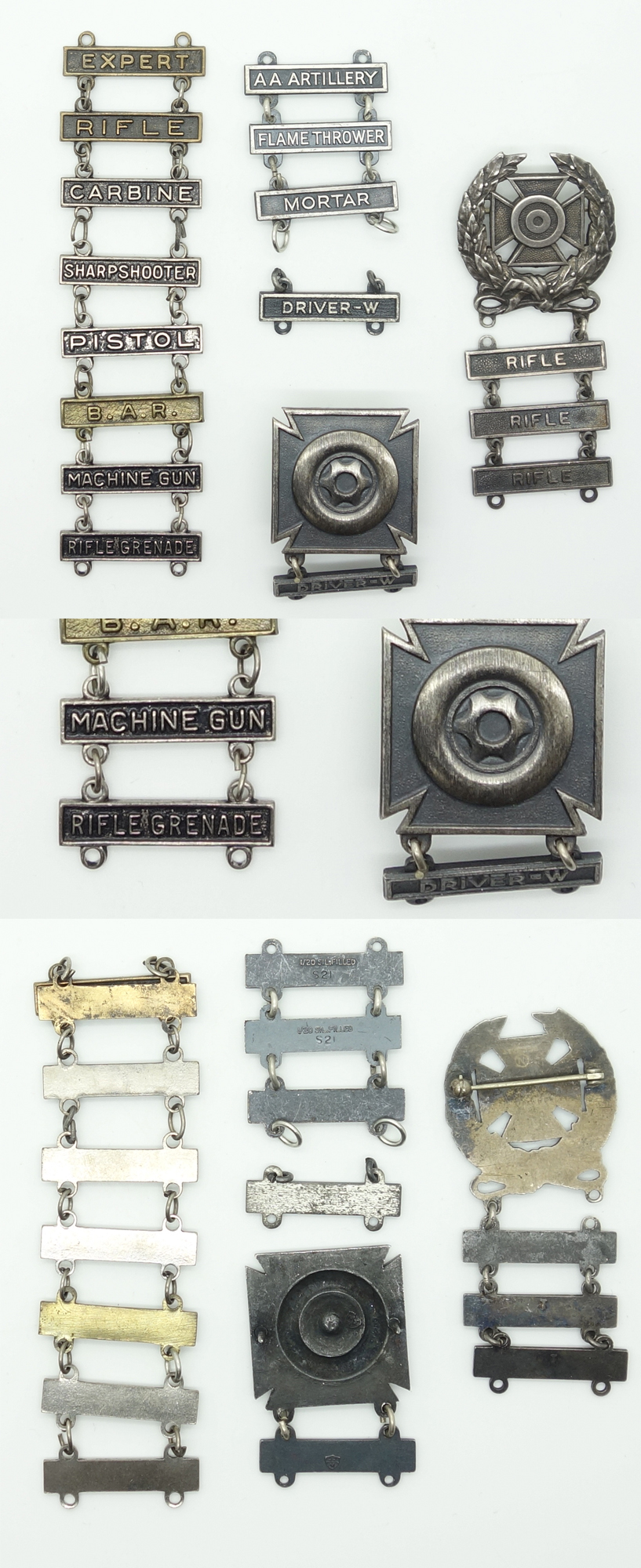 US Sharpshooter Badges and Clasps