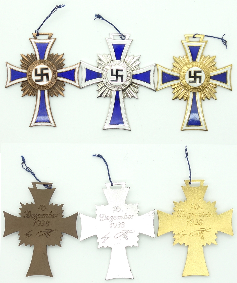 Bronze, Silver and Gold Mothers Cross's