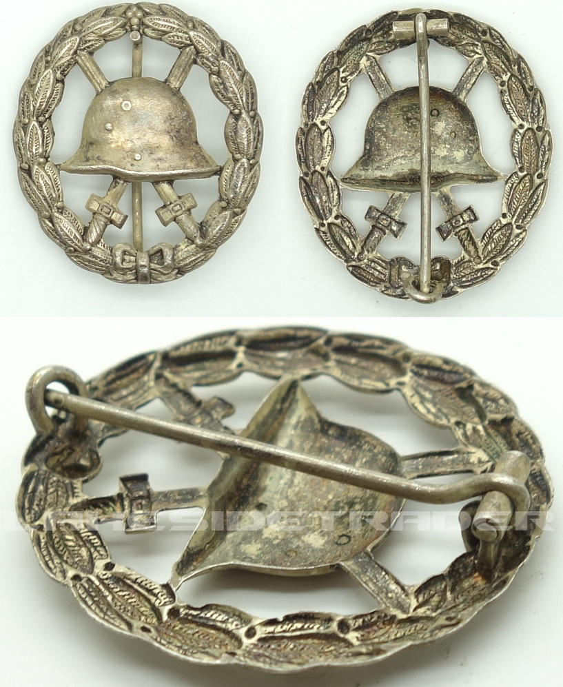 Imperial, Pierced - Wound Badge in Silver