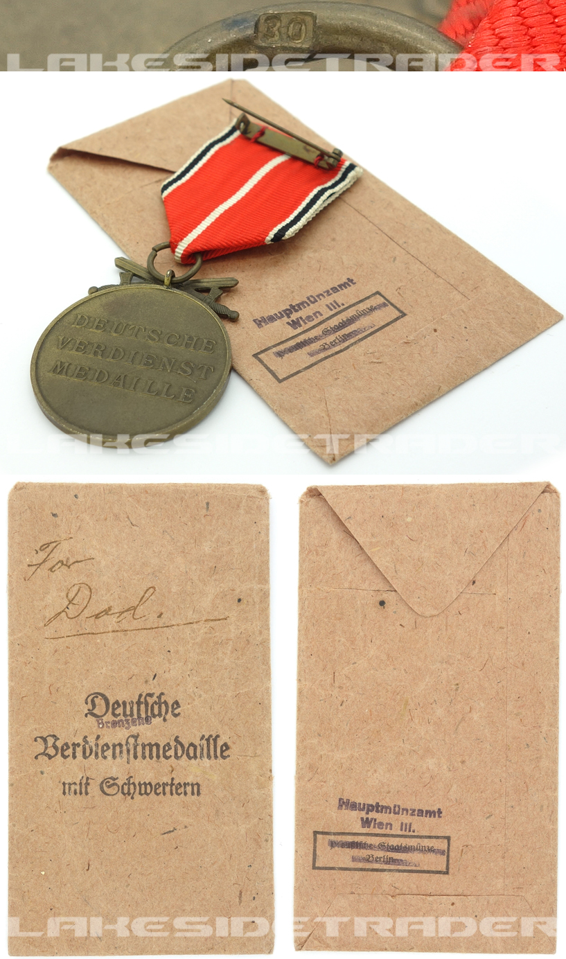 Issue Packet - German Eagle Order Medal of Merit in Bronze with Swords