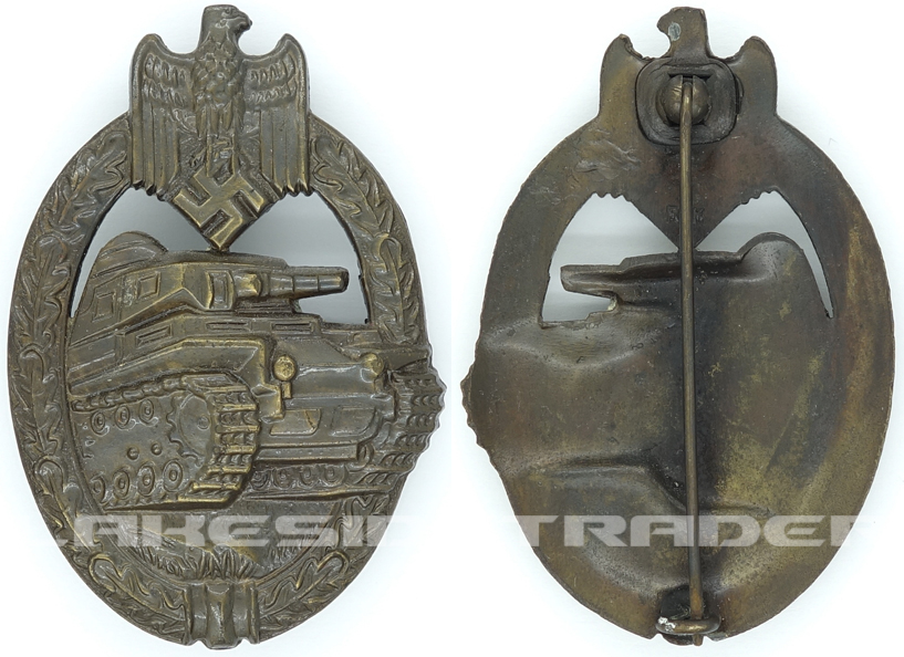 Bronze Panzer Assault Badge by R.K.