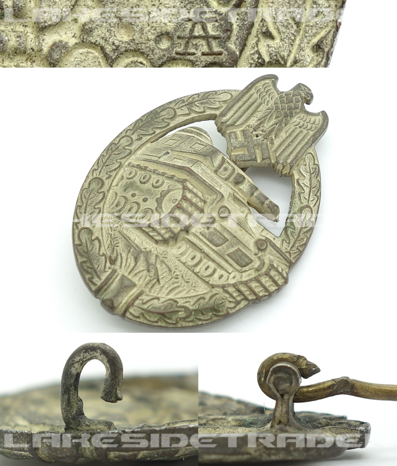 Panzer Assault Badge in Silver by Assmann