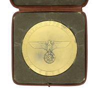 Cased SA 1st Place Winner Table Medal 1938