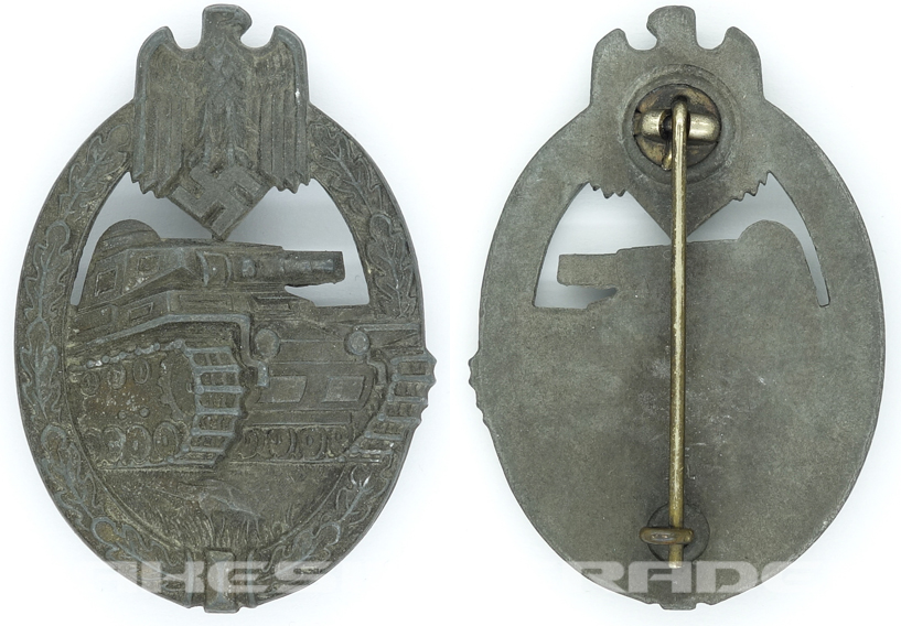 Panzer Assault Badge in Silver by H. Aurich