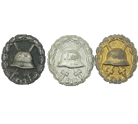 Set of Three Grades of Imperial Wound Badges