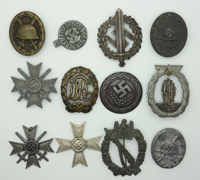 12 Damaged Badges