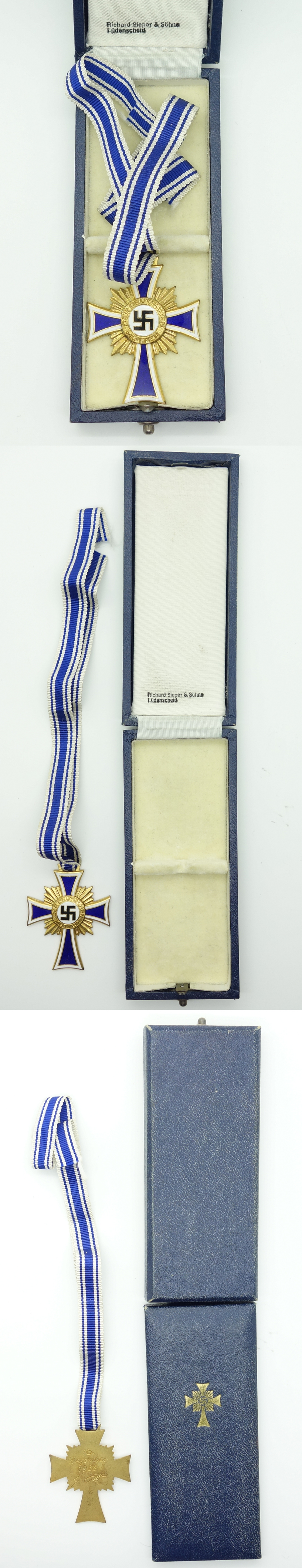 Cased Honor Cross of the German Mother in Gold