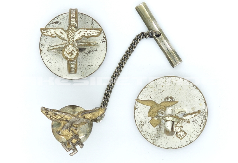 Three Wehrmacht Long Service Button Devices