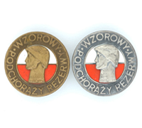 Poland - Two Exemplary Officer Cadet Badges