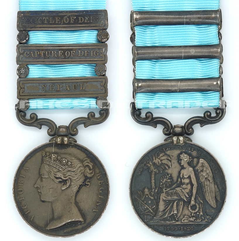 United Kingdom - Army of India Medal 1799-1826, 3 Clasps