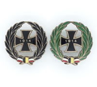 Two 1914 Enameled Iron Cross Pins