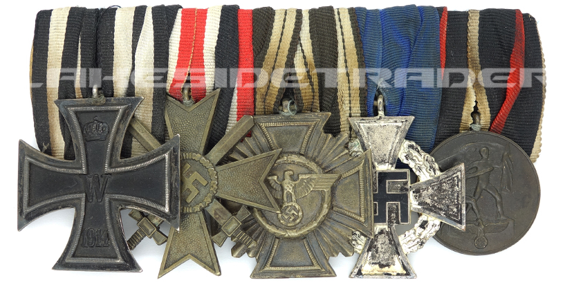 WWI/WWII - Five-Piece Medal Bar