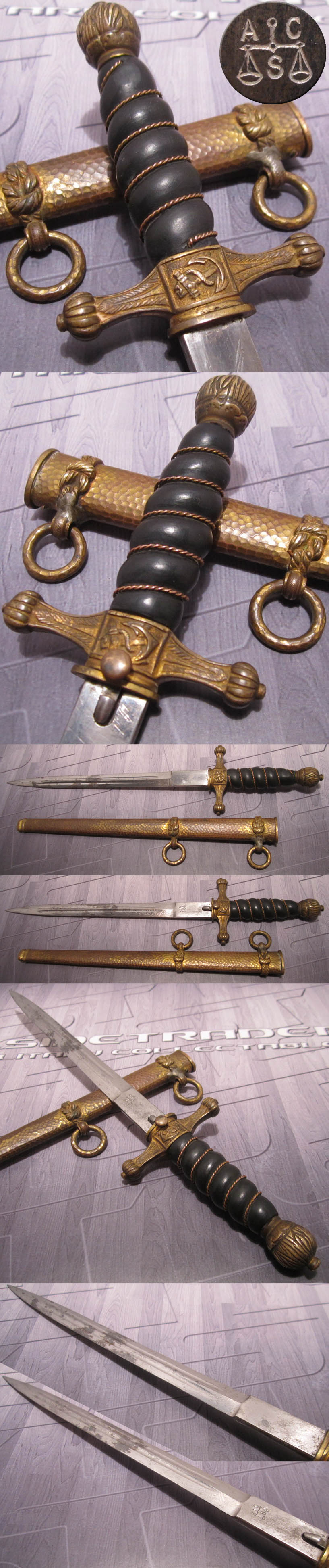 Imperial 1921 Mourning Navy Dagger by Alcoso